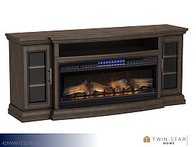 Twin Star Hale  Entertainment Stand with Fireplace (72")