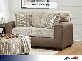 Affordable Shearling Mocha Loveseat