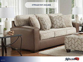 Affordable Shearling Mocha Sofa