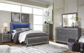 Ashley Lodanna LED Queen Panel Bed Set  
