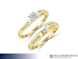 New Generations 10K 1/4cttw Diamond Bridal Set (Available in White or Yellow Gold) Jewelry