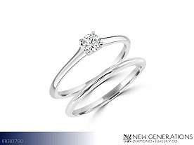 New Generations 10K 1/4ct Diamond Bridal Set (Available in White or Yellow Gold) Jewelry