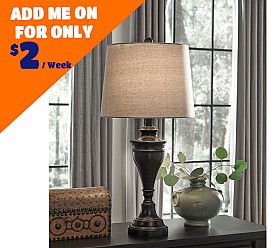 Ashley Darlita - Bronze Finish Metal Table Lamp (2/CN)  