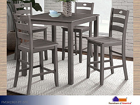 Furniture of America Counter Height Gray Dining Set (5 Piece Set)