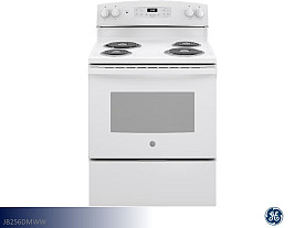 GE Self Clean Coil Top Electric Range - 30" (White)