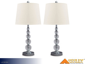 Ashley Joaquin Clear-Silver Lamp (Pair)