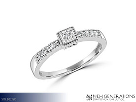 New Generations 10K 1/5cttw Diamond Solitaire (Available in White or Yellow Gold) Jewelry