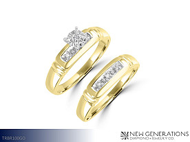 New Generations 10K .08cttw Diamond Bridal Set (Available in White or Yellow Gold) Jewelry