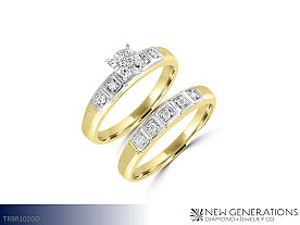 New Generations 10K 1/8cttw Diamond Bridal Set (Available in White or Yellow Gold) Jewelry