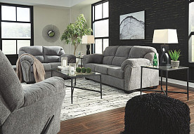 Ashley Allmaxx Pewter Sofa and Loveseat (2 Piece Set)