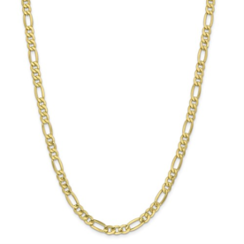 New Generations 10k 6MM Figaro Chain - 24"